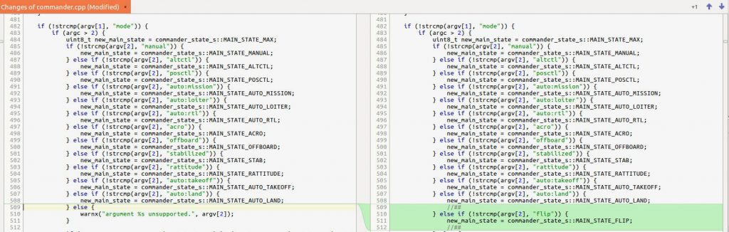 commander main function change